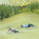 Children in the children's garden