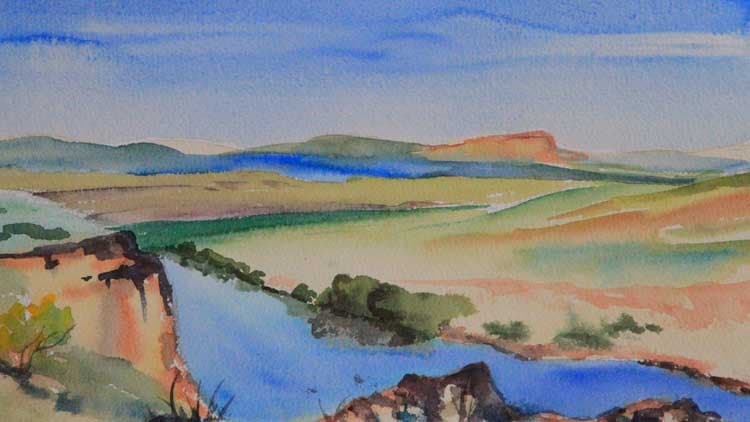Painting: Hilltop view 1