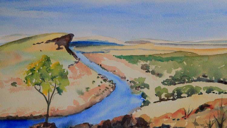 Painting: Hilltop view 2