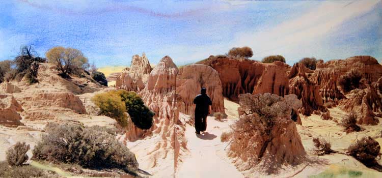 Painting: Walk in the Dunes